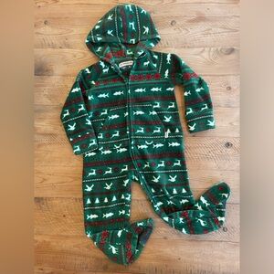 Magellan Outdoors Festive Green and Red Footie Sleeper